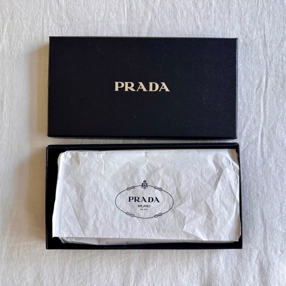 Prada Wallet Saffiano Leather Orange with Box - Picture 4 of 16